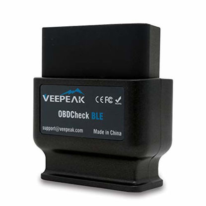 Picture of Veepeak OBDCheck BLE OBD2 Bluetooth Scanner Auto OBD II Diagnostic Scan Tool for iOS & Android, Bluetooth 4.0 Car Check Engine Light Code Reader Supports Torque, OBD Fusion app