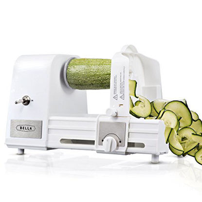 Picture of BELLA 4-in-1 Automatic Electric Spiralizer & Slicer, Quickly Prep Healthy Veggie or Fruit Spaghetti, Noodles or Ribbons, Easy To Clean, Recipe Book Included, White