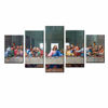 Picture of Jingtao Art 1 Jesus The Last Supper Wall Art Painting Canvas Prints Home Decoration in 5 Pieces,Stretched-Ready to Hang (8x12inchx2+8x16inchx2+8x20inch) White