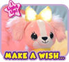 Picture of Wish Me Pets - Light Up LED Plush Stuffed Animals - Pink Cavalier Puppy with Yellow Bow