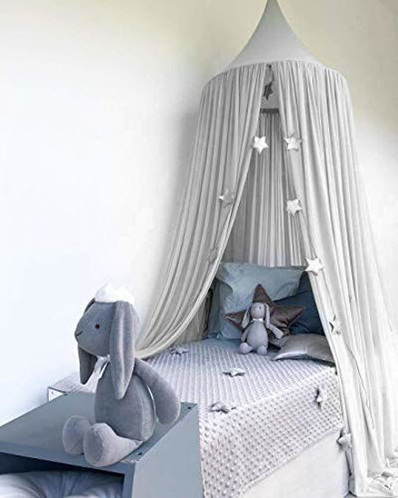 GetUSCart- Bed Canopy, Dyna-Living Dome Tent Room Decorate W/Assembly Tools  for Boys Girls Reading Playing Indoor Game House, Height-90 inch (Grey)
