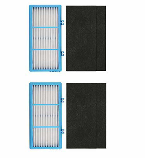 Picture of Ximoon 2 Pack HEPA Filters Replacement for Holmes AER1 HEPA Type Total Air Filter, HAPF30AT, HAP242-NUC ; 2 HEPA Filter + 4 Carbon Booster Filters