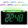 Picture of Loud Alarm Clock, Large 7 LED Display & Full Range Dimmer,2 USB Cellphone Charging Ports, 12/24 H, Outlet Powered, Simple Night Light