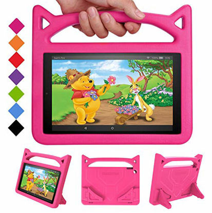 Picture of New Fire HD 10 Tablet Case 2019/2017-SHREBORN LightWeight ShockProof Kid-Proof Cover with Stand Kids Case for All New Amazon Fire HD 10 Tablet(10.1",9th/7th/5th Generation,2019/2017/2015 Release)-Pink