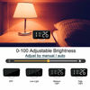 Picture of Digital Alarm Clock,6" Large LED Display with Dual USB Charger Ports | Auto Dimmer Mode | Easy Snooze Function, Modern Mirror Desk Wall Clock for Bedroom Home Office for All People