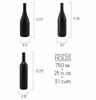 Picture of Cornucopia Black Wine Bottles w/Corks (Set of 3); Black Matte Coated Glass Wine Bottles Various Sizes for Decor and Homemade Wine; Use for Halloween Too