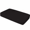 Picture of NTBAY Microfiber Crib Fitted Sheet, Cozy and Soft Solid Color Toddler Sheet, Black, 28 x 52 Inches