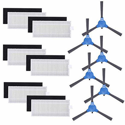 Picture of Replacement Parts Filters Side Brushes Compatible with Coredy R3500 R3500S R650 R750 R700 R600,Goovi 1600PA, iMartine C800 D900 D900C,DEENKEE DK600,Bagotte BG600 Robotic Vacuum Cleaner Accessories