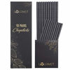 Picture of Lourmet 10 Pairs Fiberglass Chopsticks - Reusable Chopsticks Dishwasher Safe, Chinese, Japanese Chopsticks, Non Slip, 9 1/2 inches - BLACK