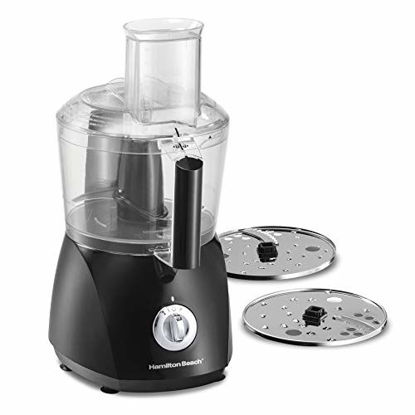 Picture of Hamilton Beach ChefPrep 10-Cup Food Processor & Vegetable Chopper with 6 Functions to Chop, Puree, Shred, Slice and Crinkle Cut, Black (70670)