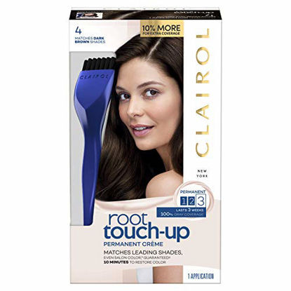Picture of Clairol Root Touch-Up Permanent Hair Color Creme, 4 Dark Brown, 2 Count