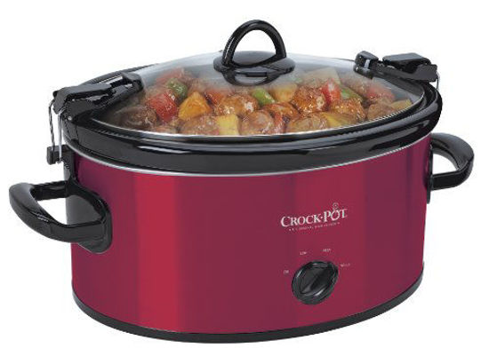 Picture of Crock-Pot 6-Quart Cook & Carry Oval Manual Portable Slow Cooker, Red - SCCPVL600-R