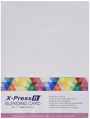 Picture of Copic Marker XPBC 8-1/2-Inch by 11-Inch Express Blending Card, White, 125 Per Pack