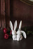 Picture of Creative Co-Op DA2618 White Ceramic Bunny Ring Holder, 3" L x 4" H
