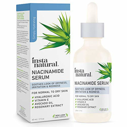 Picture of InstaNatural Niacinamide 5% Face Serum - Vitamin B3 Anti Aging Skin Moisturizer - Diminishes Breakouts, Wrinkles, Lines, Age Spots, Hyperpigmentation, Dark Spot Remover for Face - 2 oz