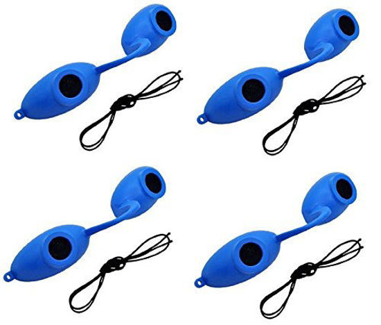 Picture of EVO FLEX Sunnies Flexible Tanning Bed Goggles Eye Protection UV Glasses 4 Pack (Blue)