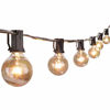 Picture of Outdoor String Lights 25 Feet G40 Globe Patio Lights with 26 Edison Glass Bulbs(1 Spare), Waterproof Connectable Hanging Lights for Backyard Porch Balcony Party Decor, E12 Socket Base, Black