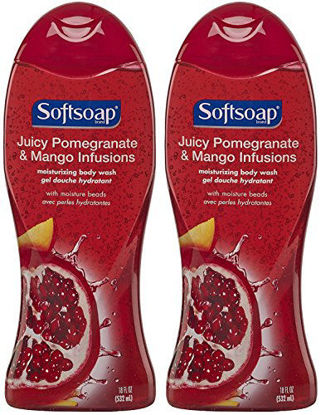 Picture of Softsoap Body Wash, Juicy Pomegranate and Mango Infusions 18 fl oz(pack of 2)
