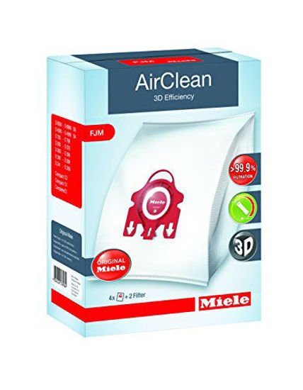 Picture of Miele AirClean 3D Efficiency Dust Bag, Type FJM, 4 Bags & 2 Filters