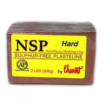 Picture of Chavant NSP HARD - 2 Lbs. Professional Oil Based Sulfur Free Sculpting Clay - Brown