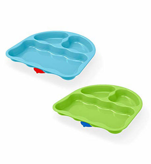 Picture of First Essentials by NUK Tri-Suction Plates, Assorted Colors, 2-Pack