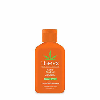 Picture of Hempz Yuzu & Starfruit Daily Herbal Lotion with Broad Spectrum SPF 30 - Fragranced, Paraben-Free Sunscreen and Moisturizer with 100% Natural Hemp Seed Oil for Women - Premium Skin Care Products