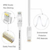 Picture of Cat 6 Ethernet Cable 15ft Flat (at a Cat5e Price but Higher Bandwidth) Internet Network Cable - Cat6 Ethernet Patch Cables Short - Computer LAN Cable with Snagless RJ45 Connectors (Black and White)