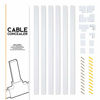 Picture of Simple Cord Cable Concealer On-Wall Cord Cover Raceway Kit - Cable Management System to Hide Cables, Cords, or Wires - Cord Organizer for Wall Mounted TVs and Computers at Home or in The Office