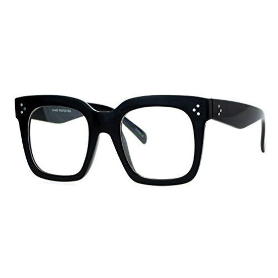 Black wide frame clearance glasses