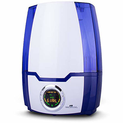Picture of Air Innovations Humidifier Large Capacity 1.37 Gal 5.2L Whisper-Quiet High Performance Cool Mist Ultrasonic Rooms up to 400 SqFt Baby Bedroom BPA Free Up to 70hs Digital Display Aroma Tray (Blue)