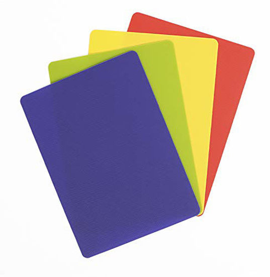 GetUSCart- Dexas Heavy Duty Grippmat Flexible Cutting Board Set of Four, 8  by 11 inches, Blue, Green, Yellow, Red,6014PK