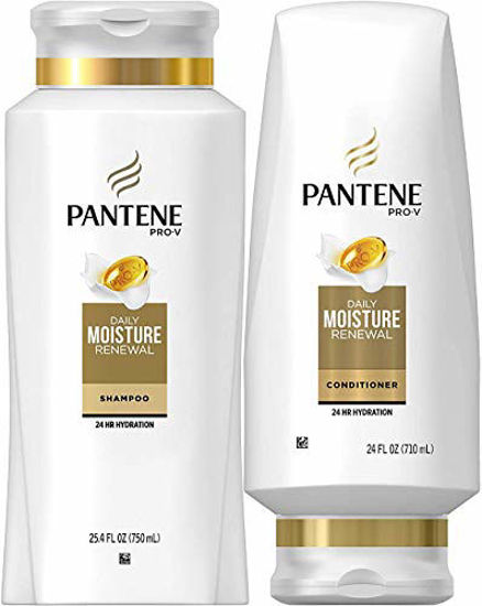 Picture of Pantene Moisturizing Shampoo and Conditioner for Dry Hair, Daily Moisture Renewal, Bundle Pack