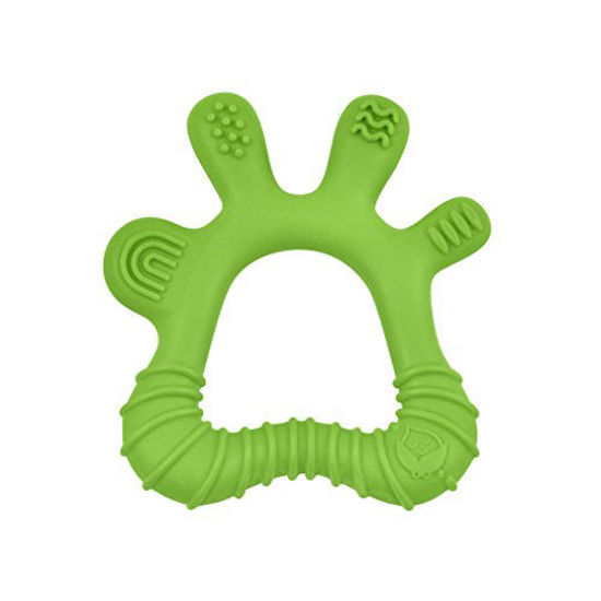 Picture of green sprouts Front & Side Teether made from Silicone | Soothes & massages baby's front & side gums & teeth | Soft, flexible silicone eases pain, Easy to hold, gum, & chew, Dishwasher safe