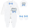 Picture of Lilax Baby Boy Newborn Crown Jewels Layette 3 Piece Gift Set 0-3 Months Royal Blue