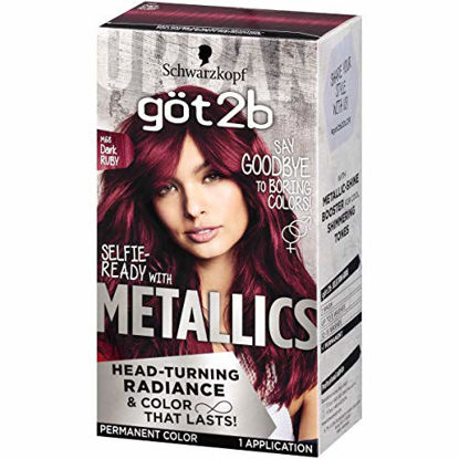 Picture of Got2b Metallic Permanent Hair Color, M68 Dark Ruby