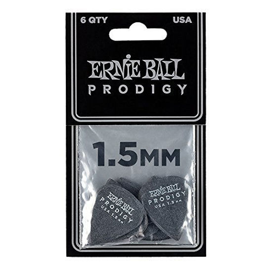 Picture of Ernie Ball Prodigy Guitar Picks, Black, 1.5 mm