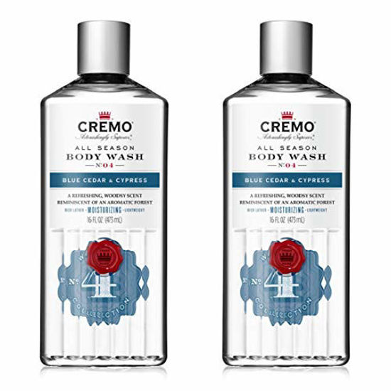 Picture of Cremo Rich-Lathering Blue Cedar & Cypress Body Wash, A Woodsy Scent with Notes of Lemon Peel, Cypress and Cedar, 16 Oz (2-Pack)