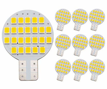 Picture of GRV T10 LED Light Bulb 921 194 192 C921 24-2835 SMD Super Bright Lamp DC 12V 2 Watt For Car RV Boat Ceiling Dome Interior Lights Warm White (2nd Generation) Pack of 10