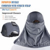 Picture of ELLEWIN Outdoor Fishing Flap Hat UPF50 Sun Cap Removable Mesh Face Neck Cover, D-grey/ Mesh Neck Cover, M-L-XL