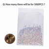 Picture of 5000Pcs Ultra Mini 1.2mm Diamond DIY Glass Sand Rhinestones Beads Iridescent Crystals Long Lasting AB Shine Like Swarovski for Nail Art DIY Crafts& Nail Beauty Makeup; Impossibly Tiny(Gel Glue Need)