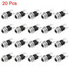 Picture of uxcell 20Pcs PCB Mount DC Connector Jack Power Audio Video Socket 3 Pin Female 5.5mm x 2.1mm Black