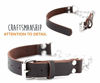 Picture of Mighty Paw Leather Training Collar, Martingale Collar, Stainless Steel Chain - Premium Quality Limited Chain Cinch Collar. (Medium, Brown)