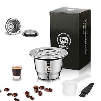 Picture of Stainless Steel Refillable Coffee Capsules with Accessories Compatible With Nespresso Machine Coffee Pods Reusable Coffee Filters