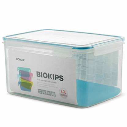 Picture of Komax Biokips 35-Cup Large Food Storage Container (280 oz.). Airtight Container Suitable for Bread, Rice, Flour, Dry, Bulk Food & Baking Supplies | Rectangular, BPA Free Storage Box With Locking Lid