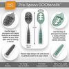 Picture of NumNum Pre-Spoon GOOtensils | Baby Spoon Set (Stage One + Stage Two) | BPA Free Silicone Self Feeding Utensil | #1 Doctor Recommended Baby Led Weaning Spoon for Kids Ages 6 Months+ (Gray/Green)