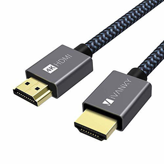 Picture of 4K HDMI Cable 6.6 ft, iVANKY High Speed 18Gbps HDMI 2.0 Cable, 4K HDR, 3D, 2160P, 1080P, Ethernet - Braided HDMI Cord 32AWG, Audio Return(ARC) Compatible UHD TV, Blu-ray, PC, Projector