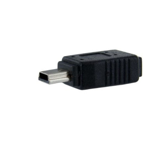 Picture of StarTech.com Micro USB to Mini USB 2.0 Adapter - Micro USB (f) to Mini USB (m) (UUSBMUSBFM) Black