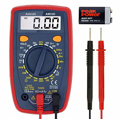 Picture of AstroAI Digital Multimeter with Ohm Volt Amp and Diode Voltage Tester Meter Continuity Test (Dual Fused for Anti-Burn)