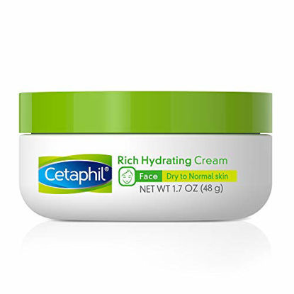 Picture of CETAPHIL Rich Hydrating Cream for Face | With Hyaluronic Acid | 1.7 oz | Moisturizing Cream for Dry to Normal Skin | Fragrance Free | Non-Greasy | Dermatologist Recommended Brand