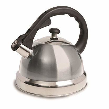 Picture of Mr Coffee Claredale Whistling Tea Kettle, 2.2-Quart, Brushed Stainless Steel